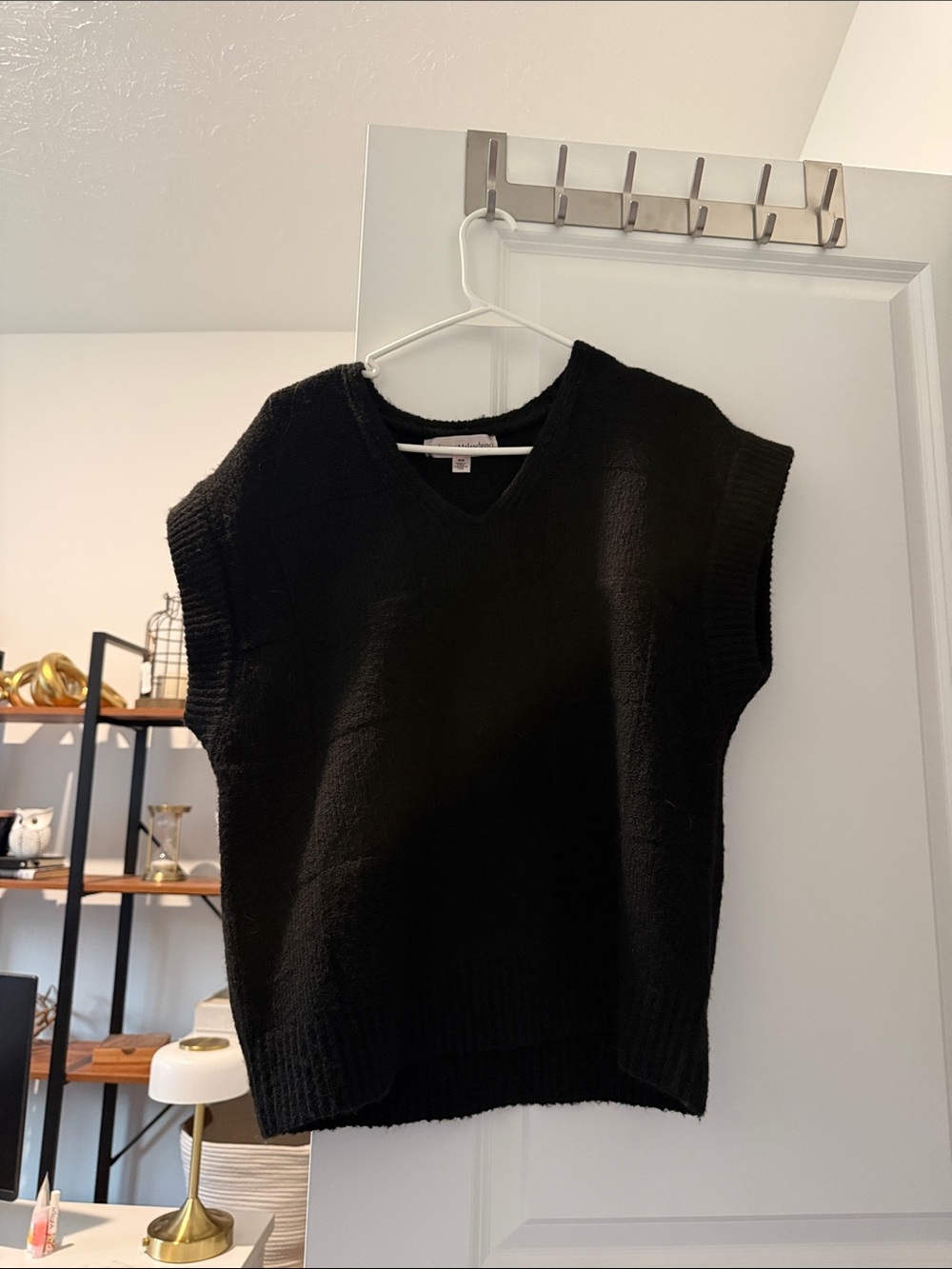 Catherine Malandrino Black V-Neck Knit Sweater Vest